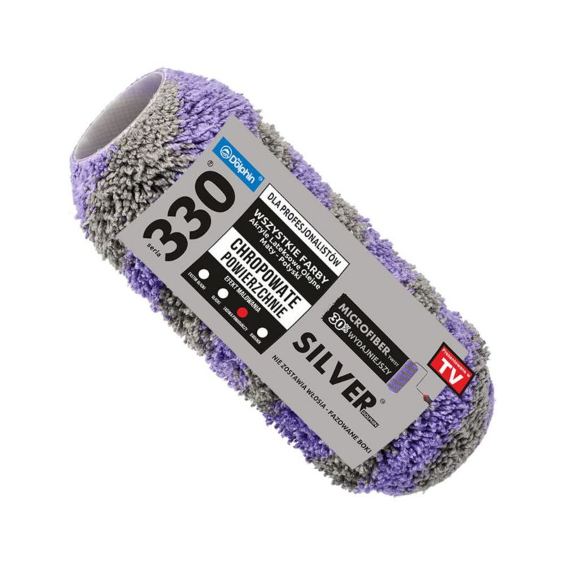 Wałek malarski, BlueDolphin, SILVER, 18cm, 20mm włos