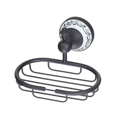 Koszyk na mydło Lauferi BYBLIS uchwyt mosiężny czarny retro 1 szt.