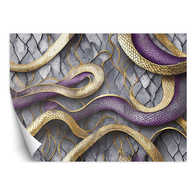 Fototapeta Feeby Tekstura węża Glamor Gold Purple 300x210 1 szt