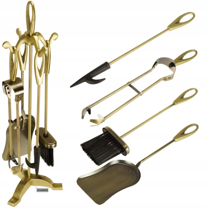 Zestaw Kominkowy FEINZ Antyczny Przybory Akcesoria Do Kominka Pieca 5 Elementów 1 szt.