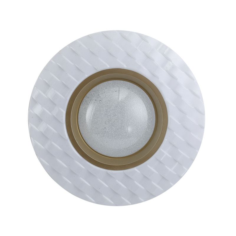 Plafon sufitowy lampa Italux Bumi biało-złoty LED 48W 4000K 3360lm IP20 wym: 8 x 48 x 48 cm tworzywo sztuczne - 1 szt.