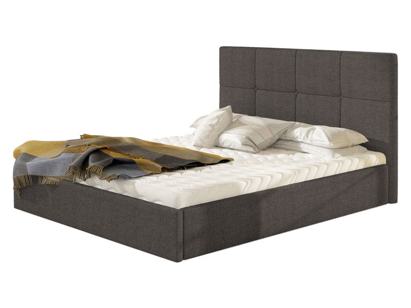 Łóżko tapicerowane MIRJAN 24 Allatessa Duo 180x200 szary 1 szt.