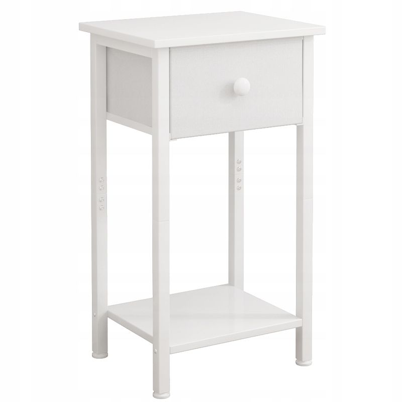 Stolik nocny Rebiko z szufladą półką biały do sypialni 38 cm 1 szt.