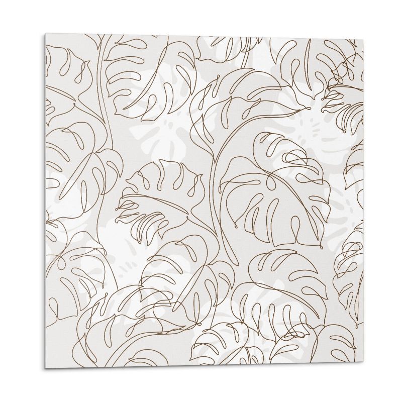 Kafelki samoprzylepne Wallfluent 50x50 cm Geometria liści w minimalistycznym stylu 4 szt.