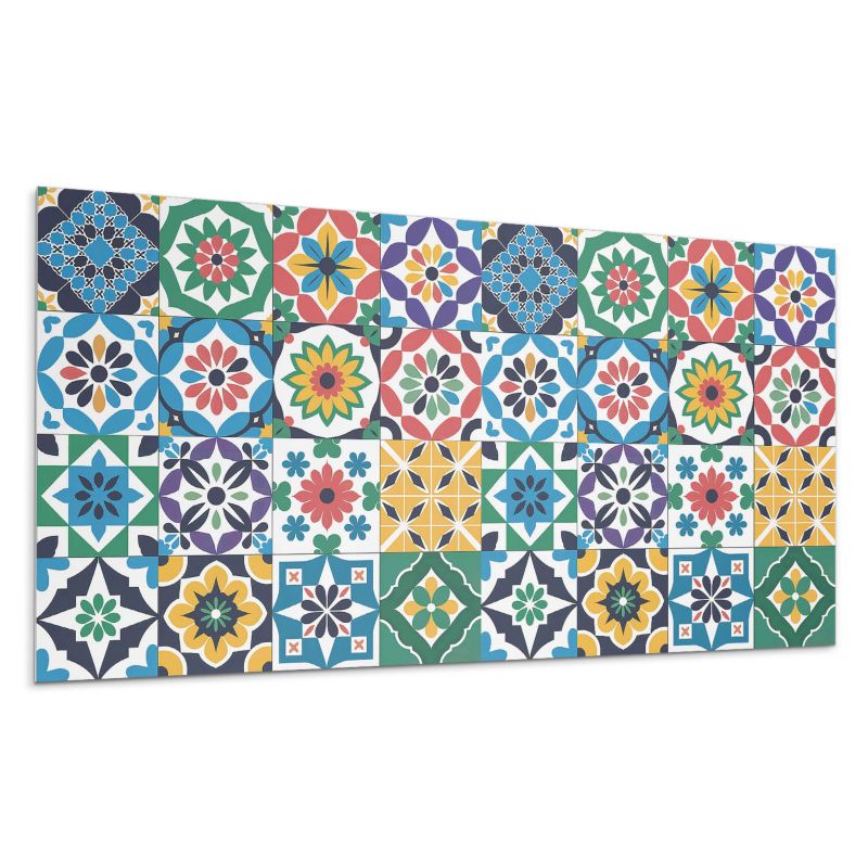 Kafelki samoprzylepne Wallfluent 60x30 cm Kratkowe wzory mozaikowe 6 szt.