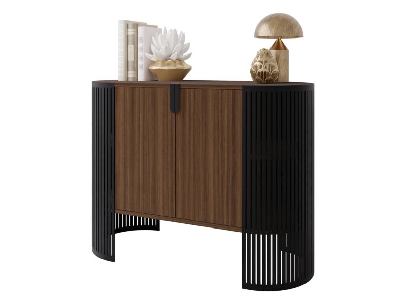 Komoda MIRJAN 24 Fikoli czarny + orzech franklin tobacco 1 szt.