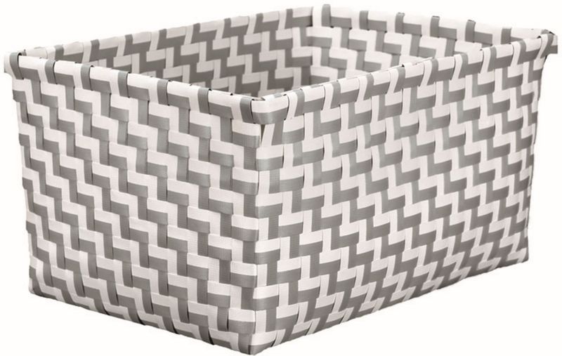 Koszyk łazienkowy Kleine Wolke Double szary, tworzywo sztuczne, rozmiar M, 1 szt.