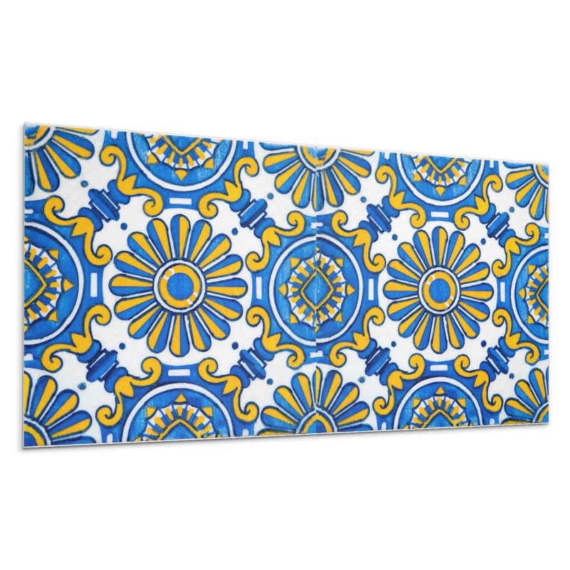 Panel samoprzylepny Wallfluent 100x50 cm Wzór kwiatów na ceramice 1 szt.