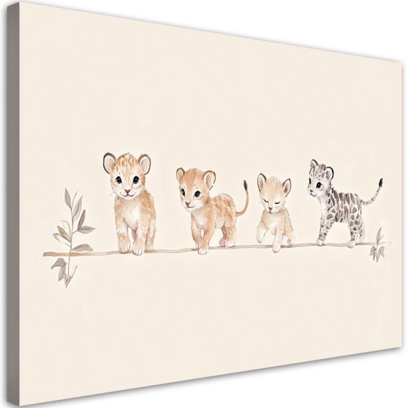 Obraz do pokoju dziecka Feeby Zwierzątka Afrykańskie Boho 100x70cm 1szt