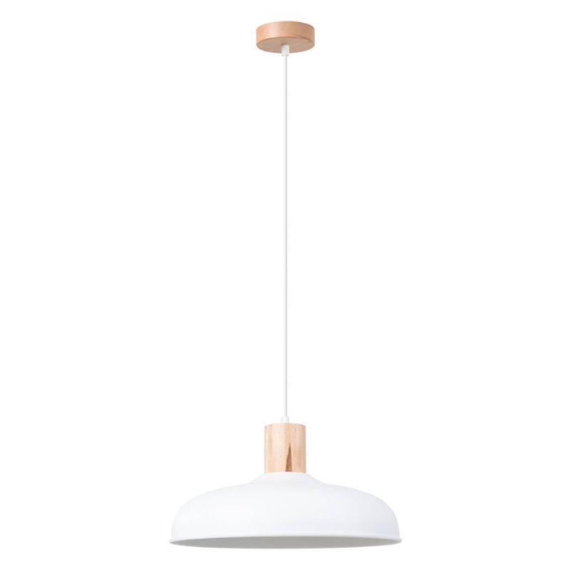 Lampa wisząca Sollux Lighting Indy 2762 biała szerokość 38 cm 1xE27 x 1 szt.