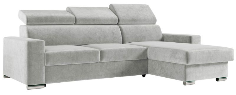 Narożnik MKS Meble FOX L uniwersalny Jasnoszary welvet 1szt.