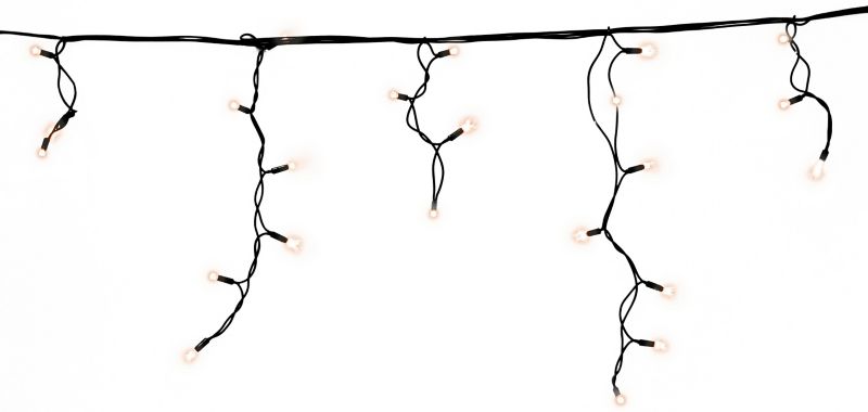 Kurtyna zewnętrzna 100 LED Bulinex sople 4,8 m z dodatkowym gniazdem ciepła biała