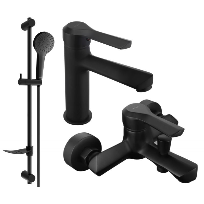 zestaw wannowy Mexen Sabre czarny 1 szt.