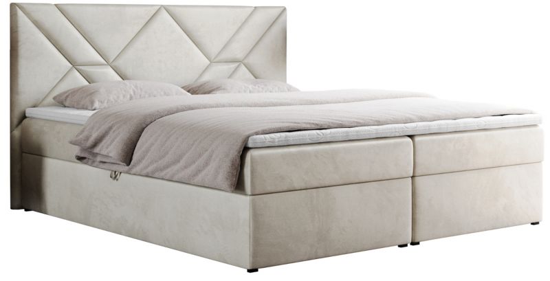 Łóżko kontynentalne MKS Meble NEOMI 120x200 H3 Beżowy welvet 1szt.