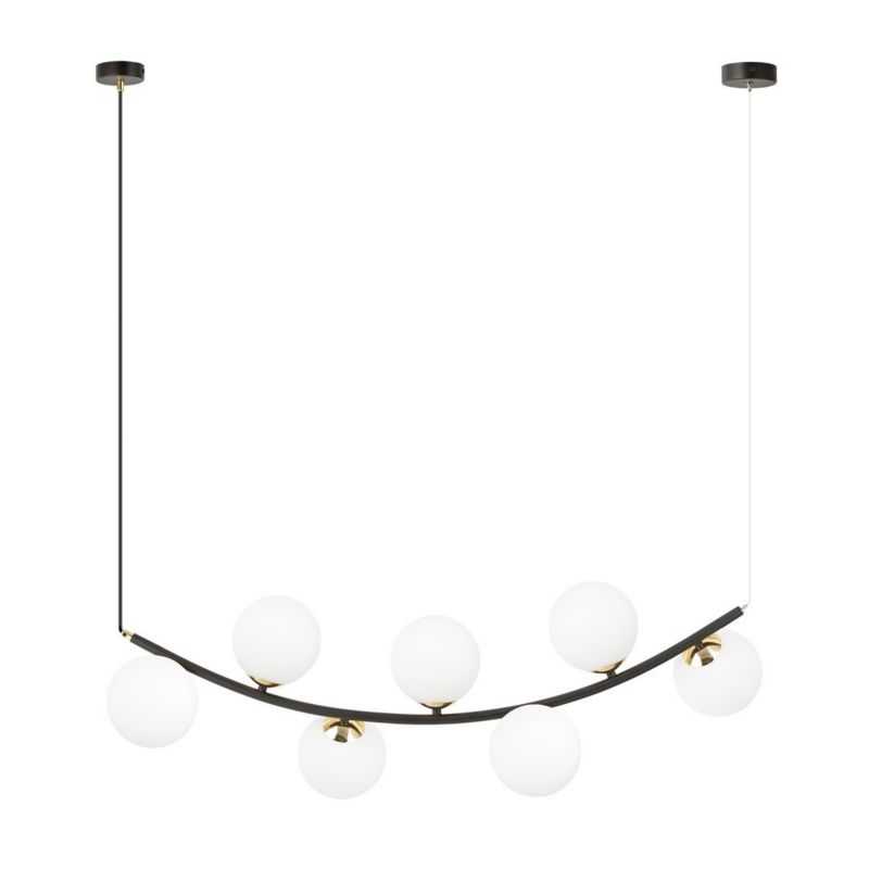 Lampa wisząca Emibig Ritz czarno-biała-złota wym: 100 x 90 x 30 cm 7xE14 x 10W 1 szt.