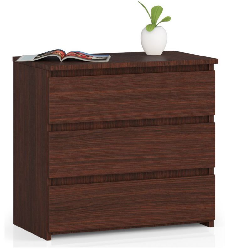 Szafka nocna Akord CL3 Wenge 60 cm 3 szuflady kolor Wenge mat 60x35x57 cm 1 szt.