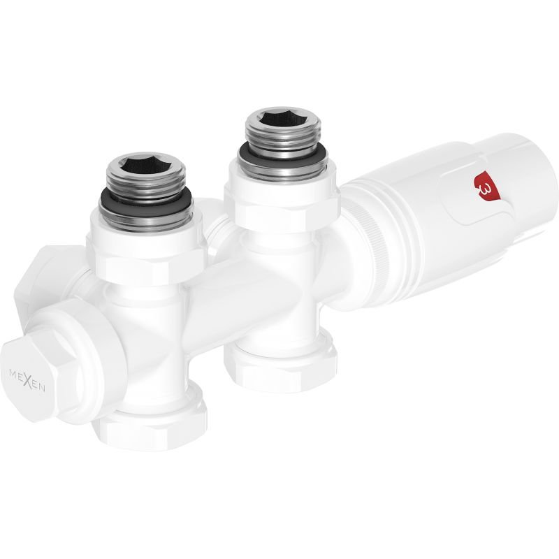 Zestaw termostatyczny prosty/kątowy Mexen G00 biały W908-900-20 1 szt.