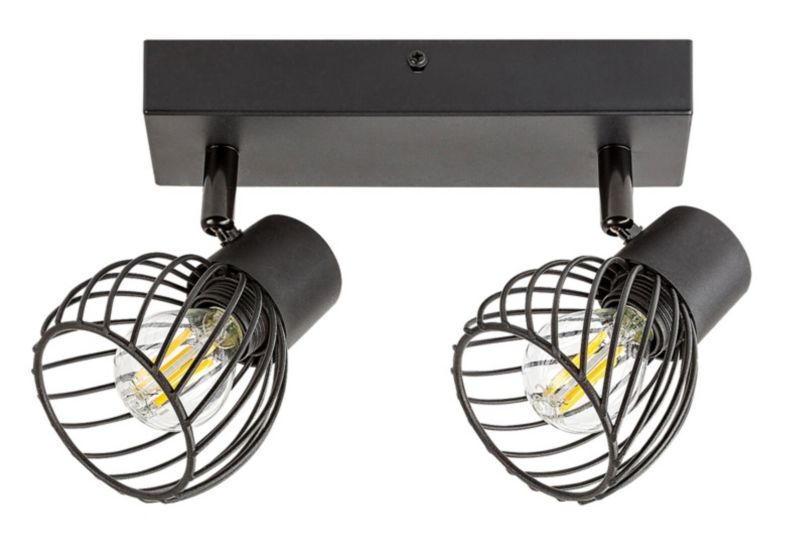 Oprawa sufitowa Rabalux Aberama czarny 2 x E14 x 10W IP20 wym: 15,5 x 8,5 x 8,5 cm - 1 szt.