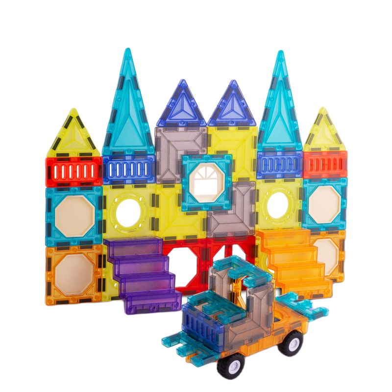 Klocki magnetyczne konstrukcyjne Ricokids RK-782 zestaw 71 el. Kolejka 1szt.