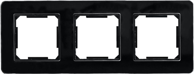 Ramka potrójna Dpm Quad szklana czarna