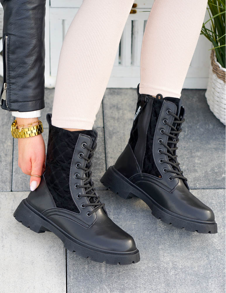 Botki Damskie Oficerki Sznurowane Tamaries