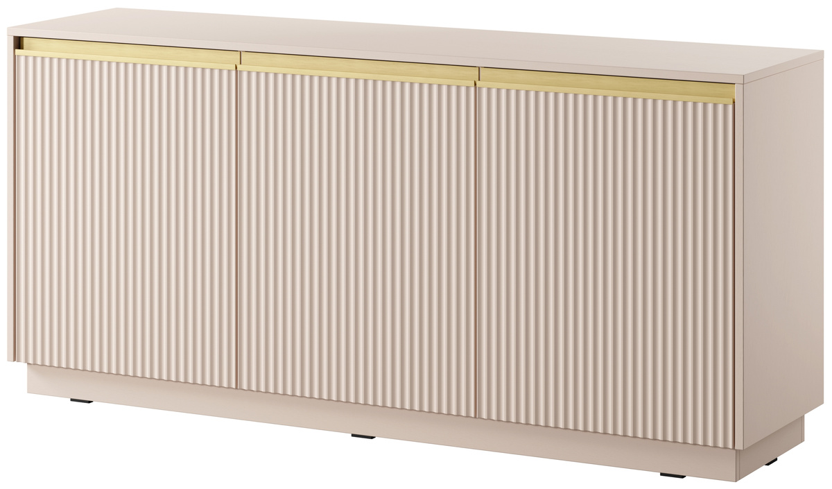 Nowoczesna komoda trzydrzwiowa 154 cm RAVO beż piaskowy