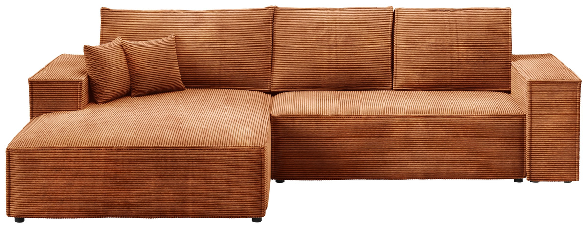 Rozkładana rogówka do salonu sztruksowa PABLO