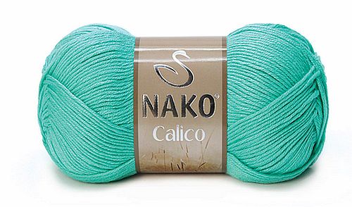 WŁÓCZKA NAKO CALICO kol. 10873 / zielony turkus