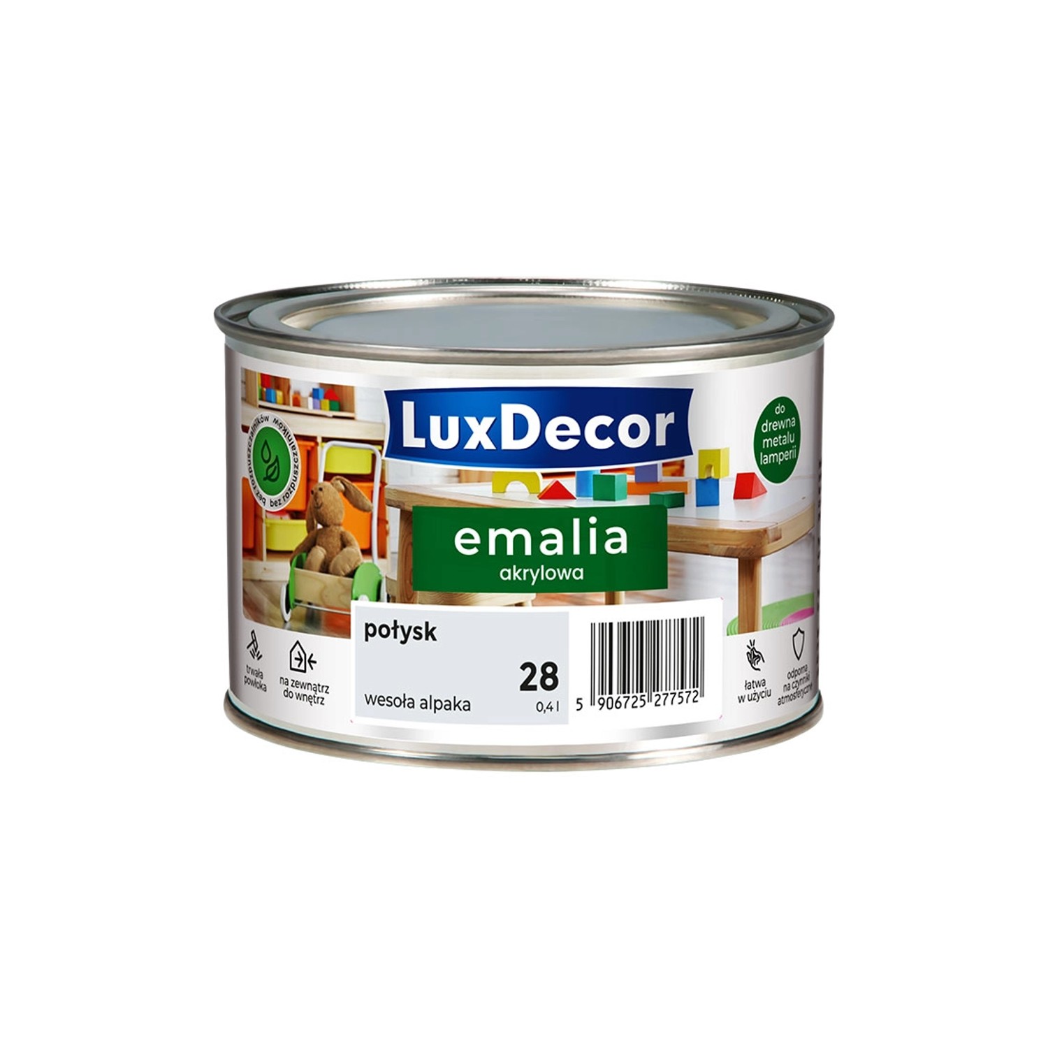 Emalia akrylowa LuxDecor wesoła alpaka połysk 0,4L