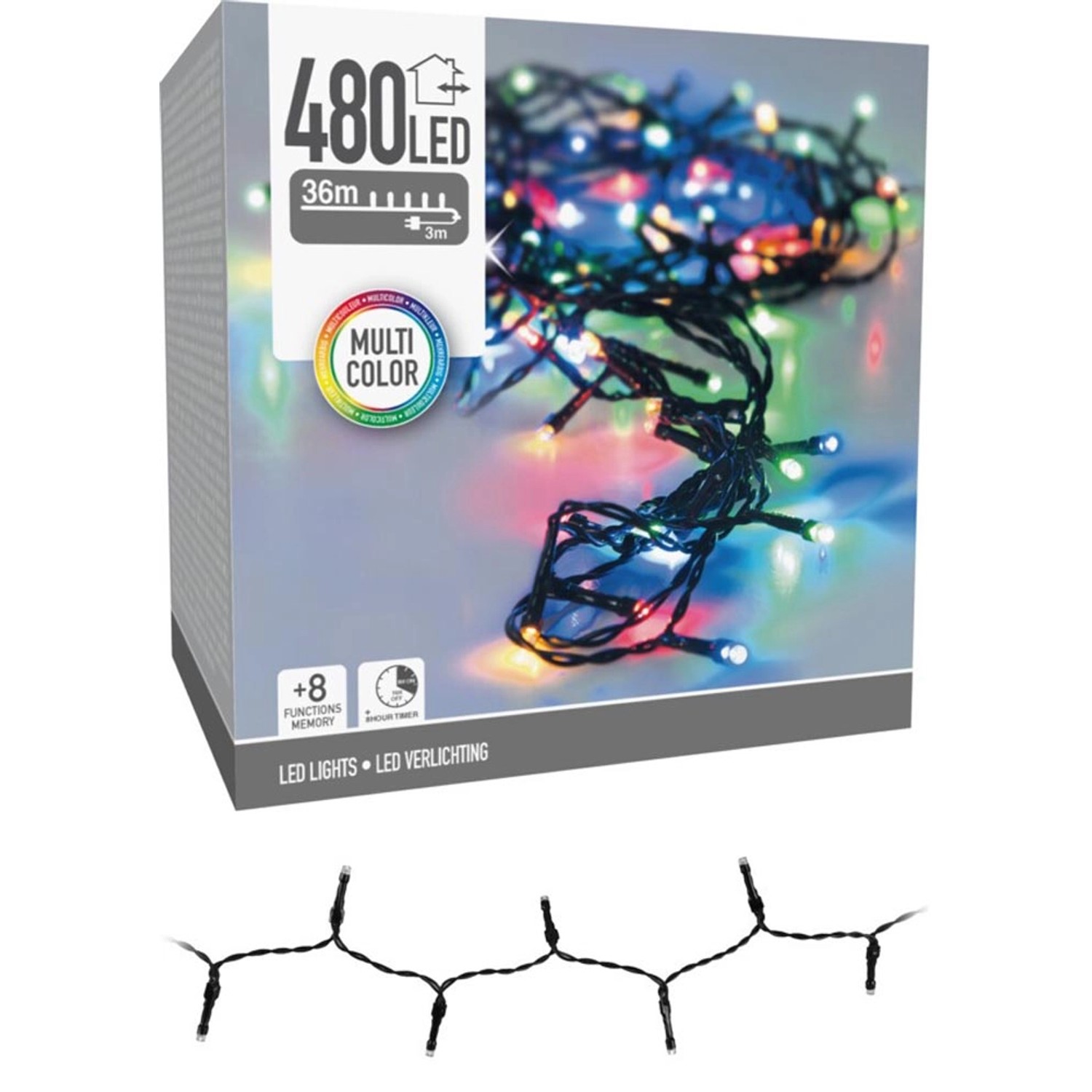 Lampki wew./zewn. 480 LED multikolor