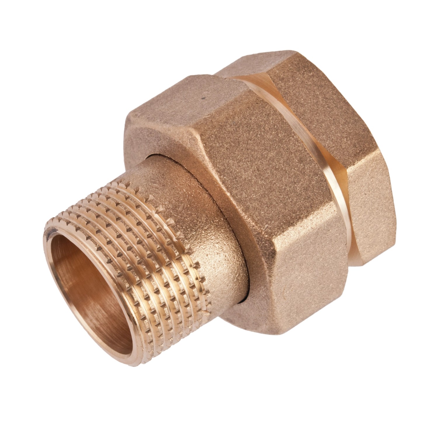 Invena Śrubunek prosty z o-ringiem mosiądz 1/2"