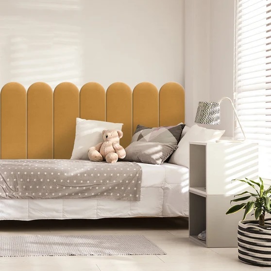 Panel Tapicerowany Magic Velvet Żółty 20cm