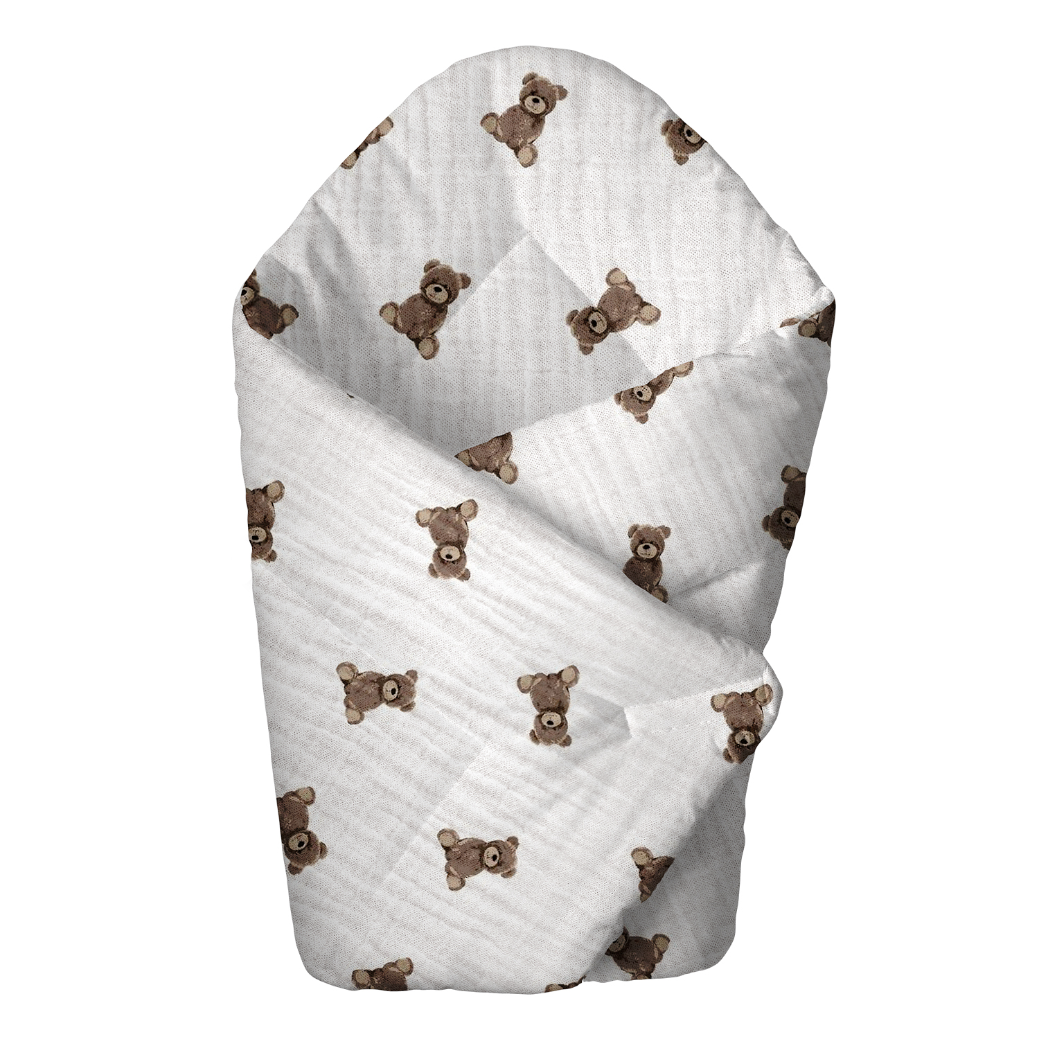 Rożek niemowlęcy muślinowy Misie AL