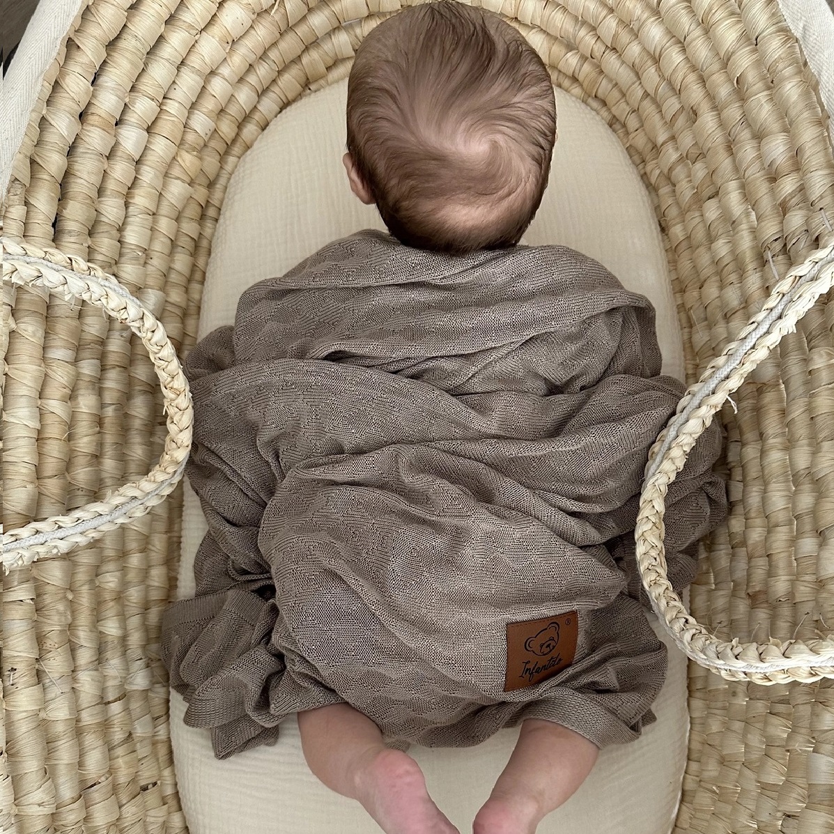 Kocyk bambusowy Tiny Bamboo Beżowy 100x120cm IF