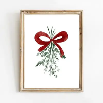 Plakat w ramce Chrismas Mistletoe - Sam plakat A3