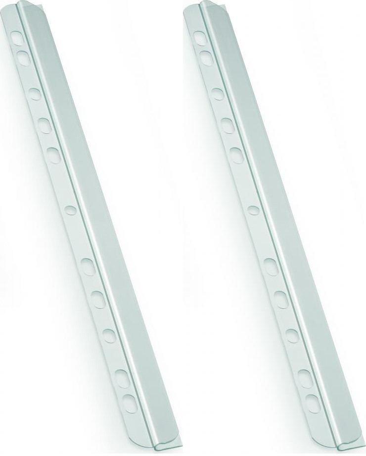 2x Listwa wsuwana Durable z perforacją do segregatora, 3mm, do 30 kartek, 50 sztuk, przezroczysty