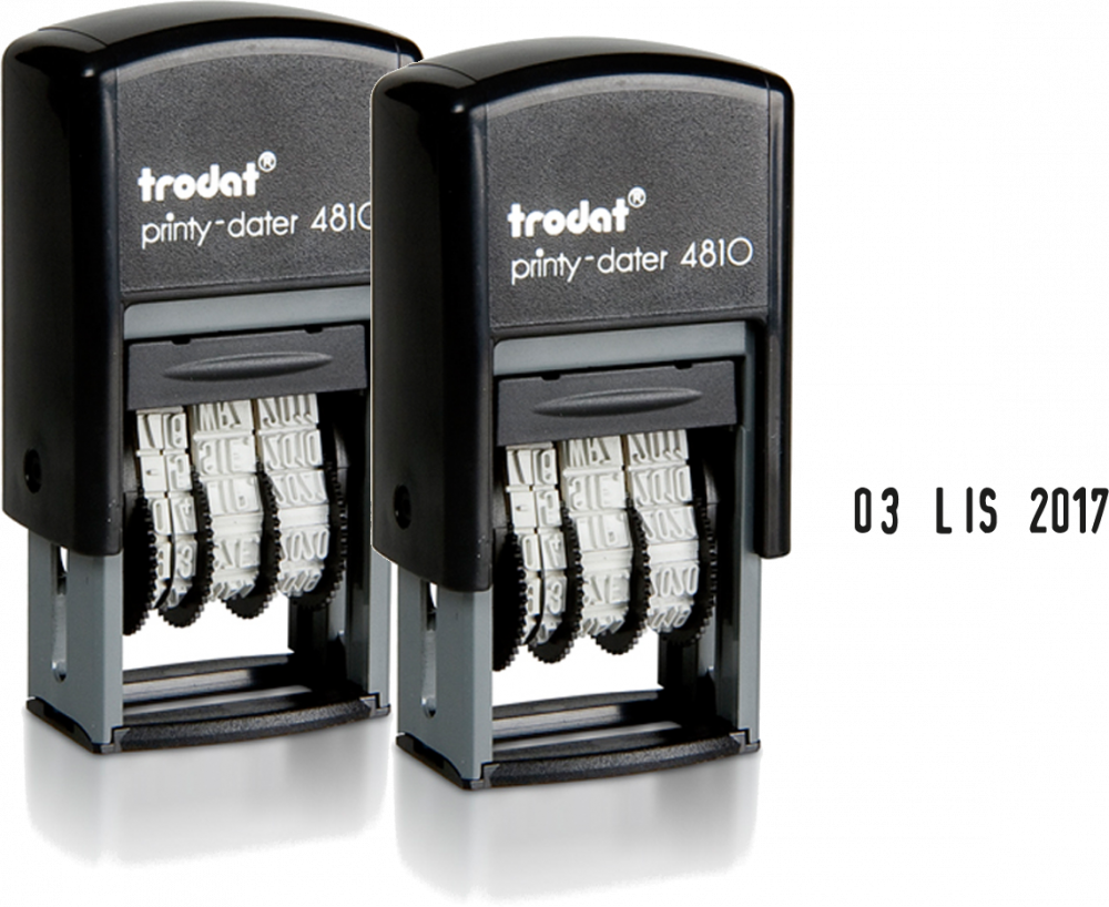 2x Datownik Trodat 4810, wersja polska, czarny