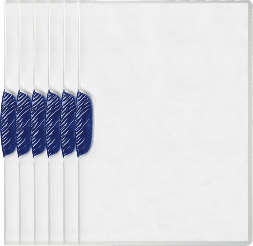 6x Skoroszyt plastikowy Durable Swingclip z klipsem, A4, do 30 kartek, granatowy