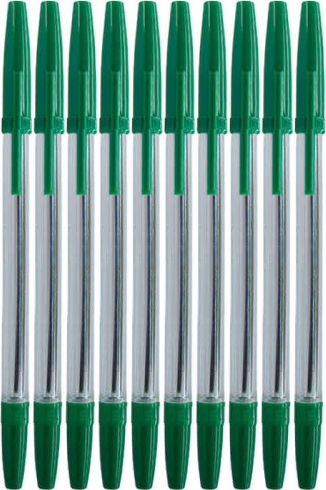 10x Długopis Office Products, 1.0mm, zielony