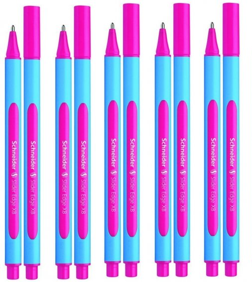 Długopis Schneider Slider Edge, XB, różowy 10szt