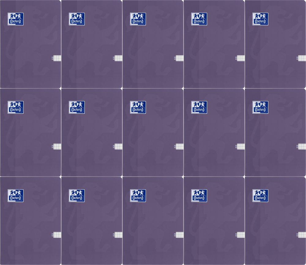 15x Zeszyt w kratkę Oxford Touch Trend, A4, miękka oprawa, 60 kartek, mix kolorów