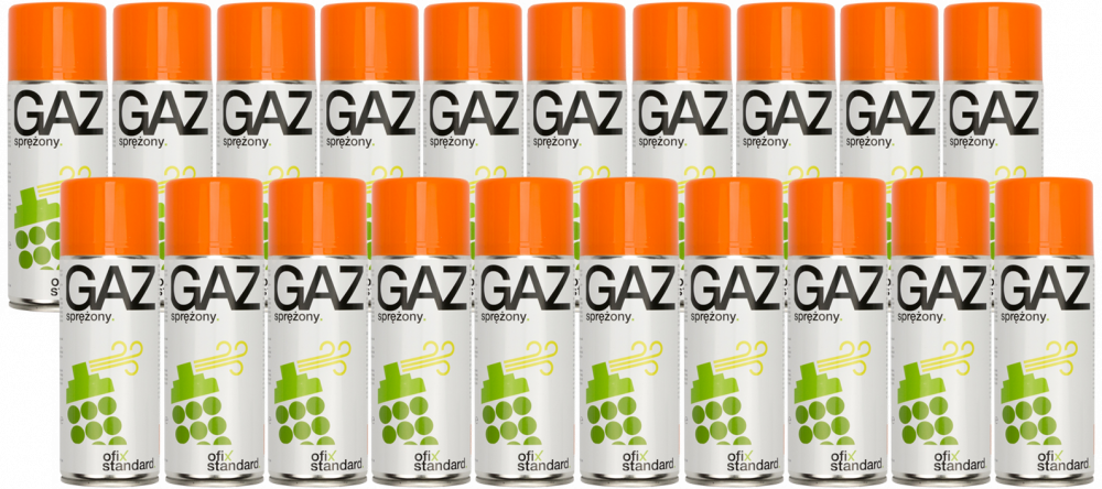 20x sprężony gaz do czyszczenia sprzętu elektronicznego Ofix Standard, 400ml