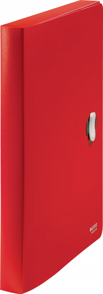 Teczka poszerzana Leitz Recycle, A4, 38mm, na klips, czerwony