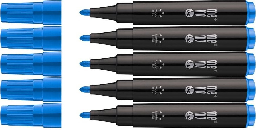 5x Marker permanentny MemoBe M200, okrągła, 3mm, niebieski