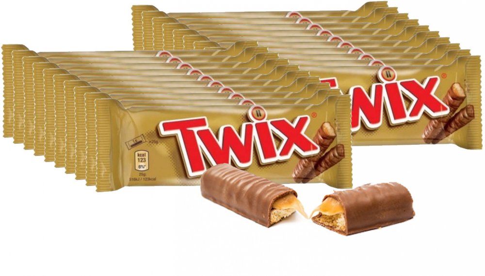 20x Baton Twix, 50g, karmelowy w czekoladzie