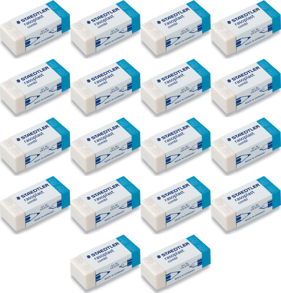 18x Gumka dwuczęściowa Staedtler Rasoplast Combi