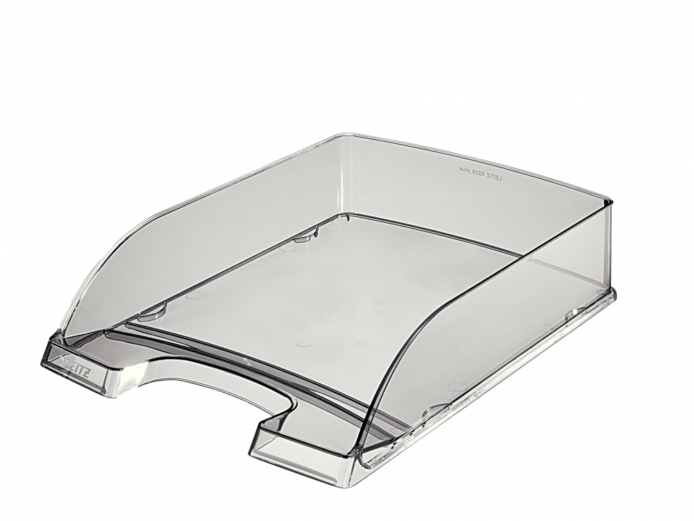 Półka na dokumenty Leitz Plus, A4, plastikowa, przezroczysty grafitowy