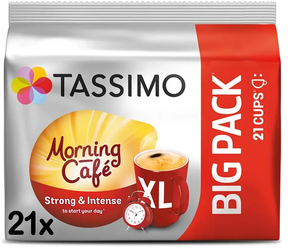 Kapsułki do ekspresu Tassimo Morning Cafe Strong & Intense XL, 21 sztuk