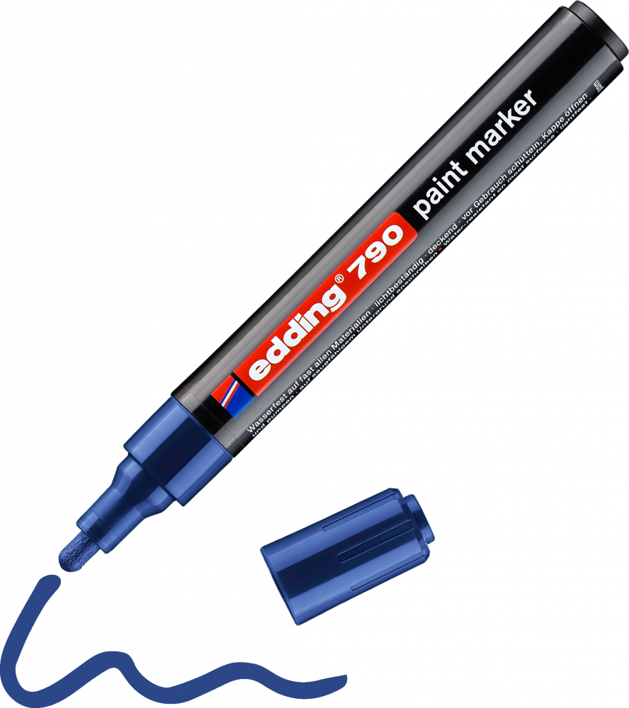 Marker olejowy edding 790, okrągła, 2-3mm niebieski