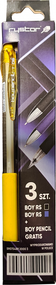 Zestaw Rystor, 2x długopis automatyczny Boy RS AC, 0.7mm, czarny/niebieski + ołówek automatyczny Boy Pencil 0.5mm/0.7mm, mix kolorów